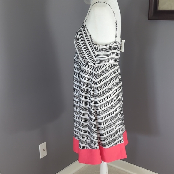 3 For $30. A Pea in the Pod Black and White Striped Sundress - Picture 3 of 13
